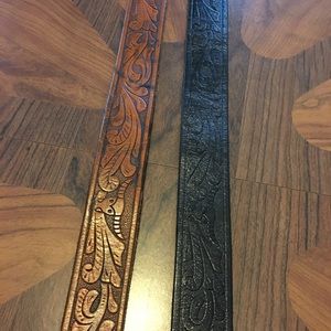 Western Leather Belts Gelante Lot of Two